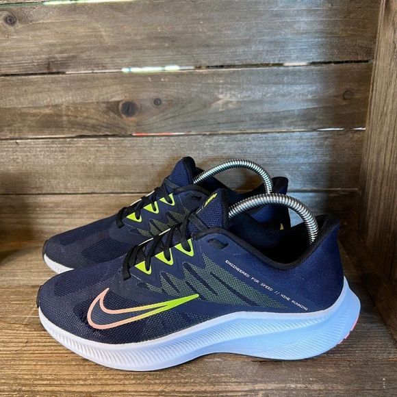 Womens Nike Quest 3 Blue‎ Sunset Athletic Running Shoes Sneakers Size 8.5 M GUC - Picture 2 of 7